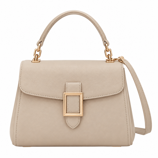 Aviq Women's Beige Textured Top-Handle  Handbag